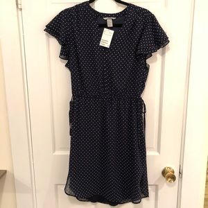 H&M Chiffon Polka Dot Dress